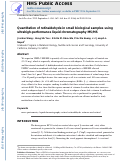 Cover page: Quantitation of retinaldehyde in small biological samples using ultrahigh-performance liquid chromatography tandem mass spectrometry