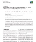 Cover page: Translocation (6;15)(q12;q15): A Novel Mutation in a Patient with Therapy-Related Myelodysplastic Syndrome.