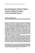 Cover page: Decolonizing the Choctaw Nation: Choctaw Political Economy in the Twentieth Century