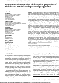 Cover page: Noninvasive determination of the optical properties of adult brain: near-infrared spectroscopy approach