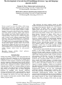 Cover page: The development of accent-based friendship preferences: Age and languageexposure matter