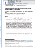 Cover page: Neurocognitive impairment is worse in HIV/HCV-coinfected individuals with liver dysfunction