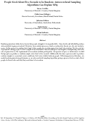 Cover page: People Need About Five Seconds to be Random: Autocorrelated Sampling Algorithms Can Explain Why