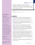 Cover page: Trends in Substance Use Disorder-Related Emergency Department Visits in California: An Analysis of 46 Million Visits From 2006 to 2011.