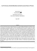 Cover page: Sex Preferences, Marital Dissolution and the Economic Status of Women