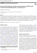 Cover page: Chemical shift assignments of the C-terminal domain of CaBP1 bound to the IQ-motif of voltage-gated Ca2+ channel (CaV1.2)