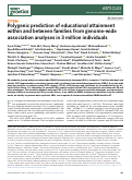 Cover page: Polygenic prediction of educational attainment within and between families from genome-wide association analyses in 3 million individuals