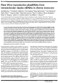 Cover page: Plant 24-nt reproductive phasiRNAs from intramolecular duplex mRNAs in diverse monocots.