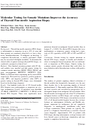 Cover page: Molecular Testing for Somatic Mutations Improves the Accuracy of Thyroid Fine-needle Aspiration Biopsy