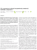 Cover page: CO 2 conversion to phenyl isocyanates by uranium( vi ) bis(imido) complexes