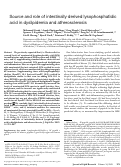 Cover page: Source and role of intestinally derived lysophosphatidic acid in dyslipidemia and atherosclerosis