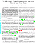 Cover page: Variable-Length Channel Quantizers for Maximum Diversity and Array Gains