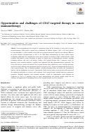 Cover page: Opportunities and challenges of CD47-targeted therapy in cancer immunotherapy