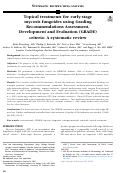 Cover page: Topical treatments for early-stage mycosis fungoides using Grading Recommendations Assessment, Development and Evaluation (GRADE) criteria: A systematic review