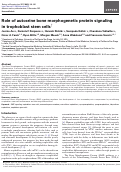 Cover page: Role of autocrine bone morphogenetic protein signaling in trophoblast stem cells†.