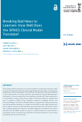 Cover page: Breaking Bad News to Learners: How Well Does the SPIKES Clinical Model Translate?