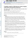 Cover page: A qualitative comparison of DSM depression criteria to language used by older church-going African-Americans*