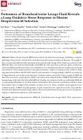 Cover page: Proteomics of Bronchoalveolar Lavage Fluid Reveals a Lung Oxidative Stress Response in Murine Herpesvirus-68 Infection