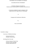 Cover page: Continuity in language development: Predictions from decontextualized vocabulary and lexical access