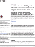 Cover page: Kinetic Characterization of 100 Glycoside Hydrolase Mutants Enables the Discovery of Structural Features Correlated with Kinetic Constants