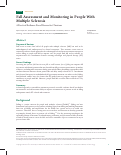 Cover page: Fall Assessment and Monitoring in People With Multiple Sclerosis: A Practical Evidence-Based Review for Clinicians.