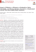 Cover page: Impact of Rifabutin or Rifampin on Bedaquiline Safety, Tolerability, and Pharmacokinetics Assessed in a Randomized Clinical Trial with Healthy Adult Volunteers