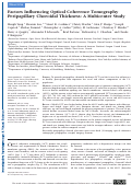 Cover page: Factors Influencing Optical Coherence Tomography Peripapillary Choroidal Thickness: A Multicenter Study