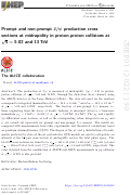 Cover page: Prompt and non-prompt J/ψ production cross sections at midrapidity in proton-proton collisions at s = 5.02 and 13 TeV