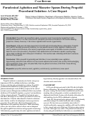 Cover page: Paradoxical Agitation and Masseter Spasm During Propofol&nbsp;Procedural Sedation: A Case Report