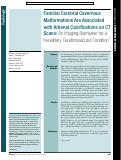 Cover page: Familial Cerebral Cavernous Malformations Are Associated with Adrenal Calcifications on CT Scans: An Imaging Biomarker for a Hereditary Cerebrovascular Condition