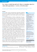 Cover page: Pro-tobacco marketing and anti-tobacco campaigns aimed at vulnerable populations: A review of the literature