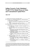 Cover page: Sailing Toward a Truly Globalized World: WTO, Media Piracy in China, and Transnational Capital Flows