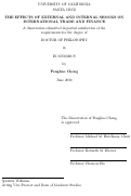 Cover page: The Effects of External and Internal Shocks on International Trade and Finance