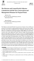 Cover page: The Western and Central Pacific Fisheries Commission and the New Conservation and Management Measure for Tropical Tunas