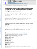 Cover page: Cerebrovascular reactivity measurements using simultaneous <sup>15</sup>O-water PET and ASL MRI: Impacts of arterial transit time, labeling efficiency, and hematocrit.