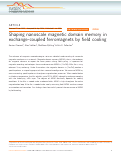 Cover page: Shaping nanoscale magnetic domain memory in exchange-coupled ferromagnets by field cooling