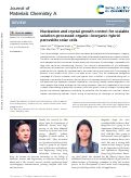 Cover page: Nucleation and crystal growth control for scalable solution-processed organic–inorganic hybrid perovskite solar cells