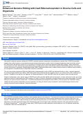 Cover page: Enhanced Genome Editing with Cas9 Ribonucleoprotein in Diverse Cells and Organisms