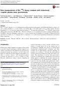 Cover page: New measurement of the 238U decay constant with inductively coupled plasma mass spectrometry