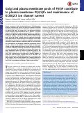 Cover page: Golgi and plasma membrane pools of PI(4)P contribute to plasma membrane PI(4,5)P2 and maintenance of KCNQ2/3 ion channel current