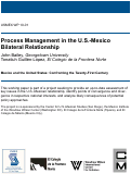 Cover page: Process Management in the U.S.-Mexico Bilateral Relationship