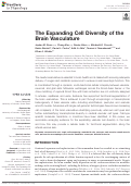 Cover page: The Expanding Cell Diversity of the Brain Vasculature.