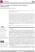 Cover page: Diverse Genotypes of Cryptosporidium in Sheep in California, USA