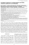 Cover page: Patterns of mortality in free-ranging California Condors (Gymnogyps californianus).