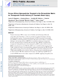 Cover page: Porous Silicon Nanoparticles Targeted to the Extracellular Matrix for Therapeutic Protein Delivery in Traumatic Brain Injury
