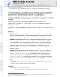 Cover page: Craving predicts opioid use in opioid-dependent patients initiating buprenorphine treatment: A longitudinal study