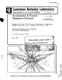 Cover page: IMPROVED BEVATRON LOCAL INJECTOR ION SOURCE PERFORMANCE