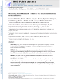 Cover page: Measuring Use of Research Evidence: The Structured Interview for Evidence Use.