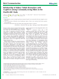 Cover page: Relationship of Kidney Tubule Biomarkers with Cognition among Community-Living Elders in the Health ABC Study