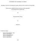 Cover page: Speaking to Ourselves: Establishing the Cognitive Benefit of Private Speech in Young Adults